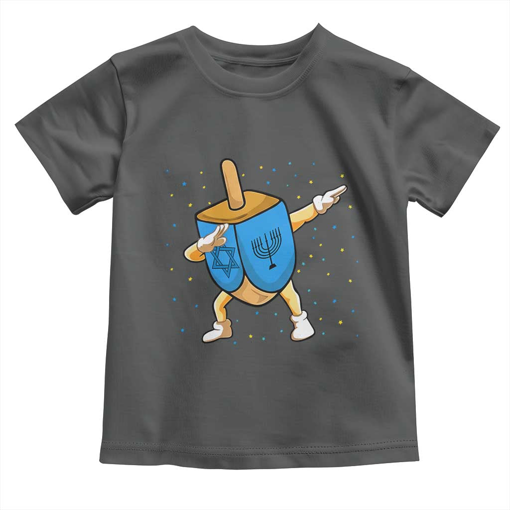 Funny Hanukkah Dreidel Dabbing Holiday Gift Toddler T Shirt TS12 Dark Heather Print Your Wear