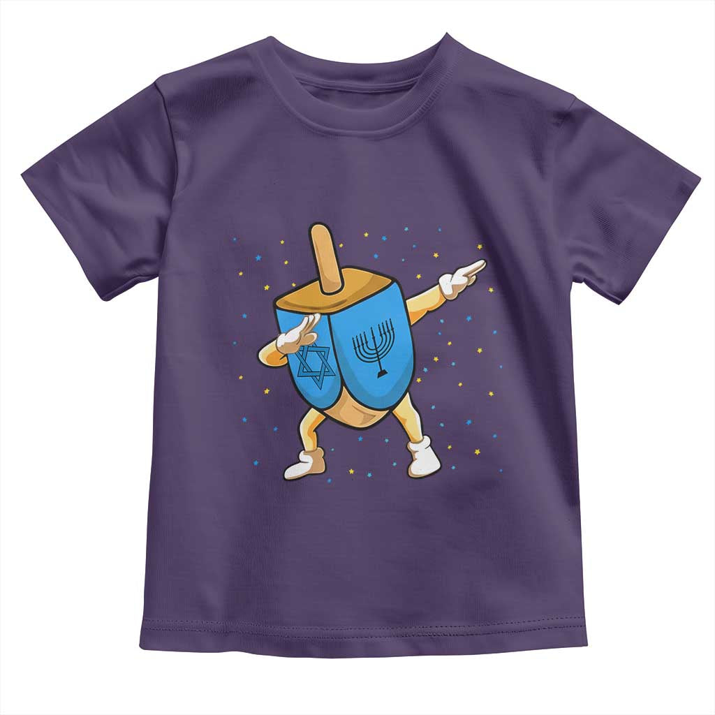 Funny Hanukkah Dreidel Dabbing Holiday Gift Toddler T Shirt TS12 Purple Print Your Wear