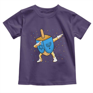 Funny Hanukkah Dreidel Dabbing Holiday Gift Toddler T Shirt TS12 Purple Print Your Wear