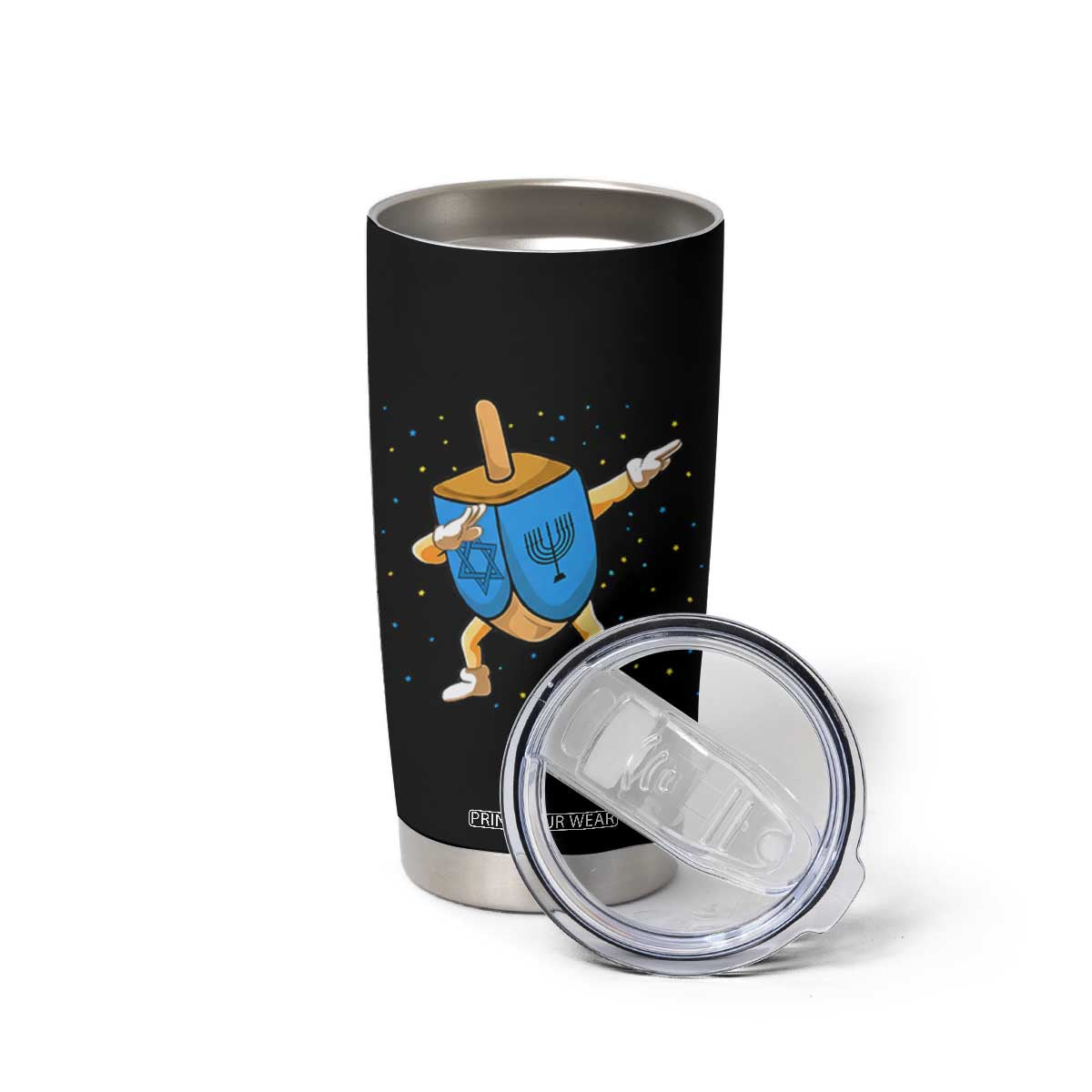 Funny Hanukkah Dreidel Dabbing Holiday Gift Tumbler Cup TS12 Print Your Wear