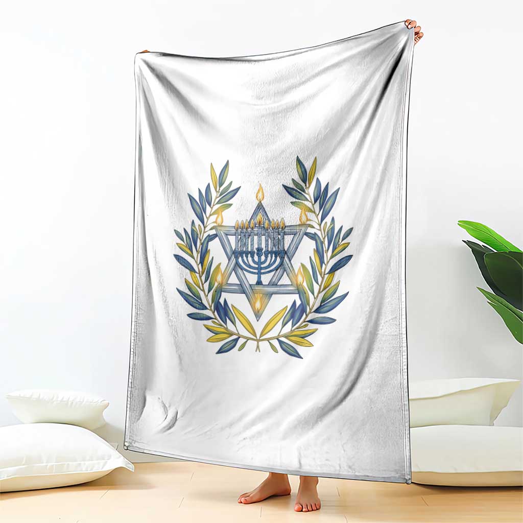 Hanukkah Flower Menorah Star Of David Throw Blanket Gift For Women TS12 Print Your Wear