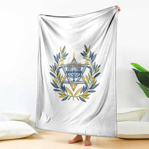 Hanukkah Flower Menorah Star Of David Throw Blanket Gift For Women TS12 Print Your Wear