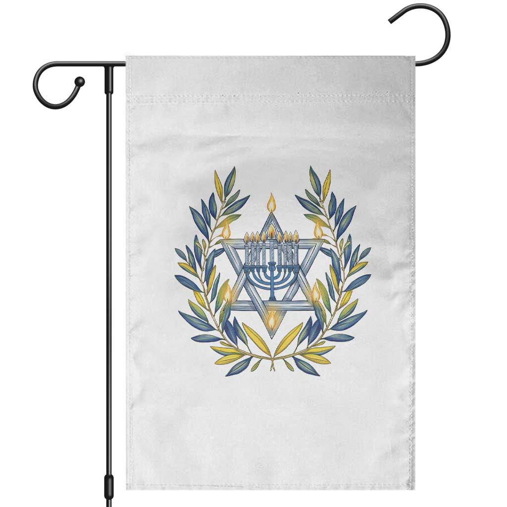 Hanukkah Flower Menorah Star Of David Garden Flag Gift For Women TS12 White Print Your Wear