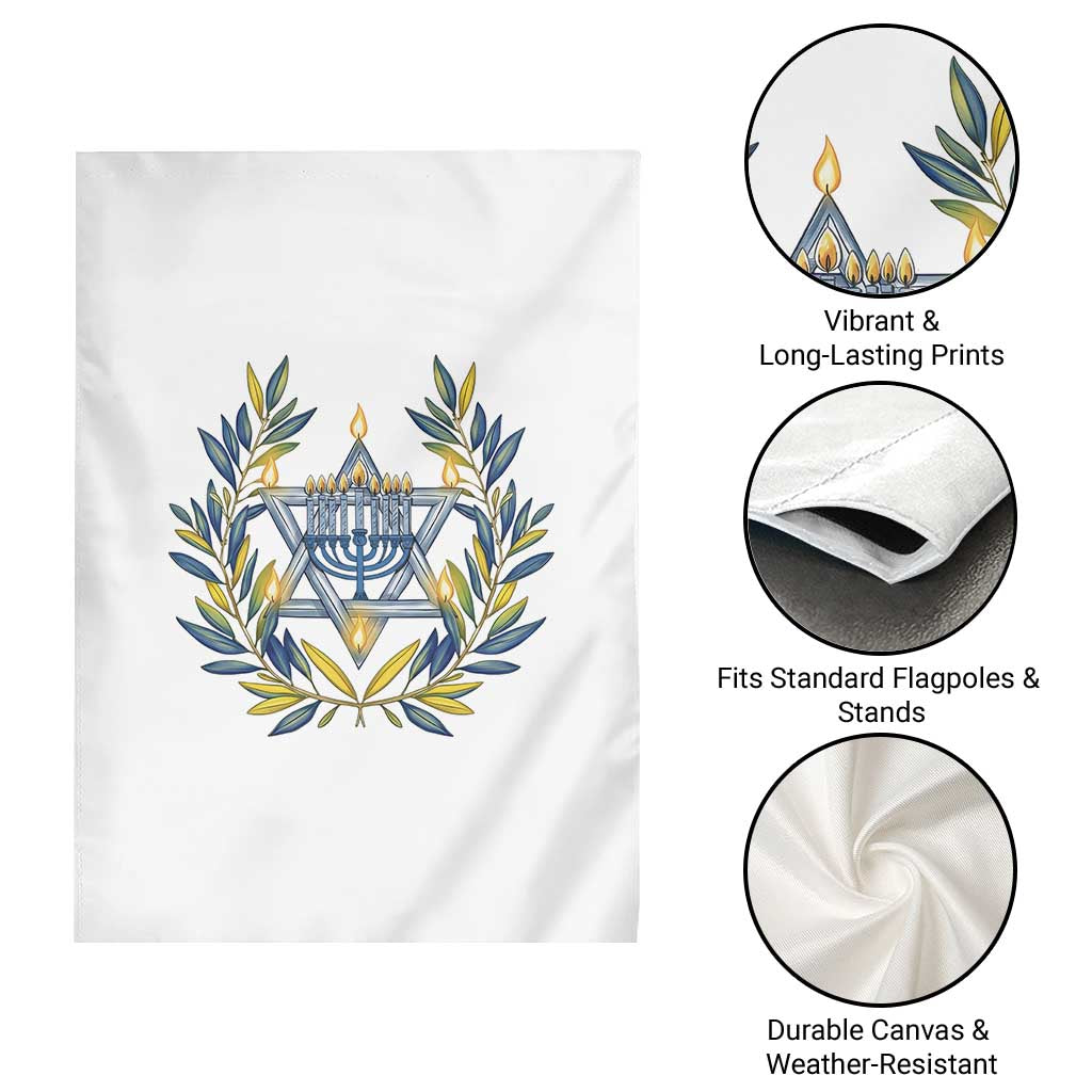 Hanukkah Flower Menorah Star Of David Garden Flag Gift For Women TS12 Print Your Wear