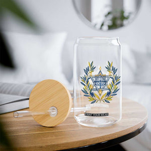 Hanukkah Flower Menorah Star Of David Glass Can Gift For Women TS12 Print Your Wear