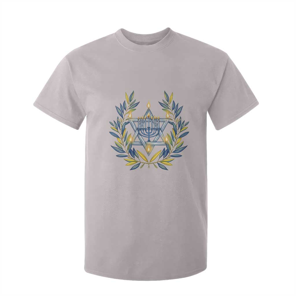 Hanukkah Flower Menorah Star Of David T Shirt For Kid Gift For Women TS12 Ice Gray Print Your Wear