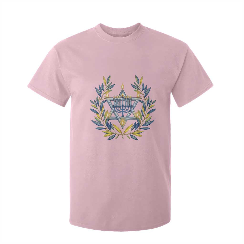 Hanukkah Flower Menorah Star Of David T Shirt For Kid Gift For Women TS12 Light Pink Print Your Wear