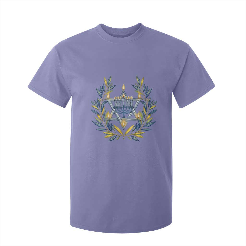 Hanukkah Flower Menorah Star Of David T Shirt For Kid Gift For Women TS12 Violet Print Your Wear