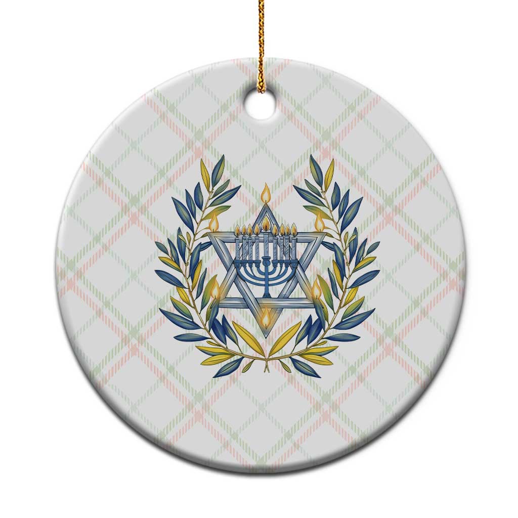 Hanukkah Flower Menorah Star Of David Ceramic Ornament Gift For Women TS12 1pc Christmas Plaid Print Your Wear