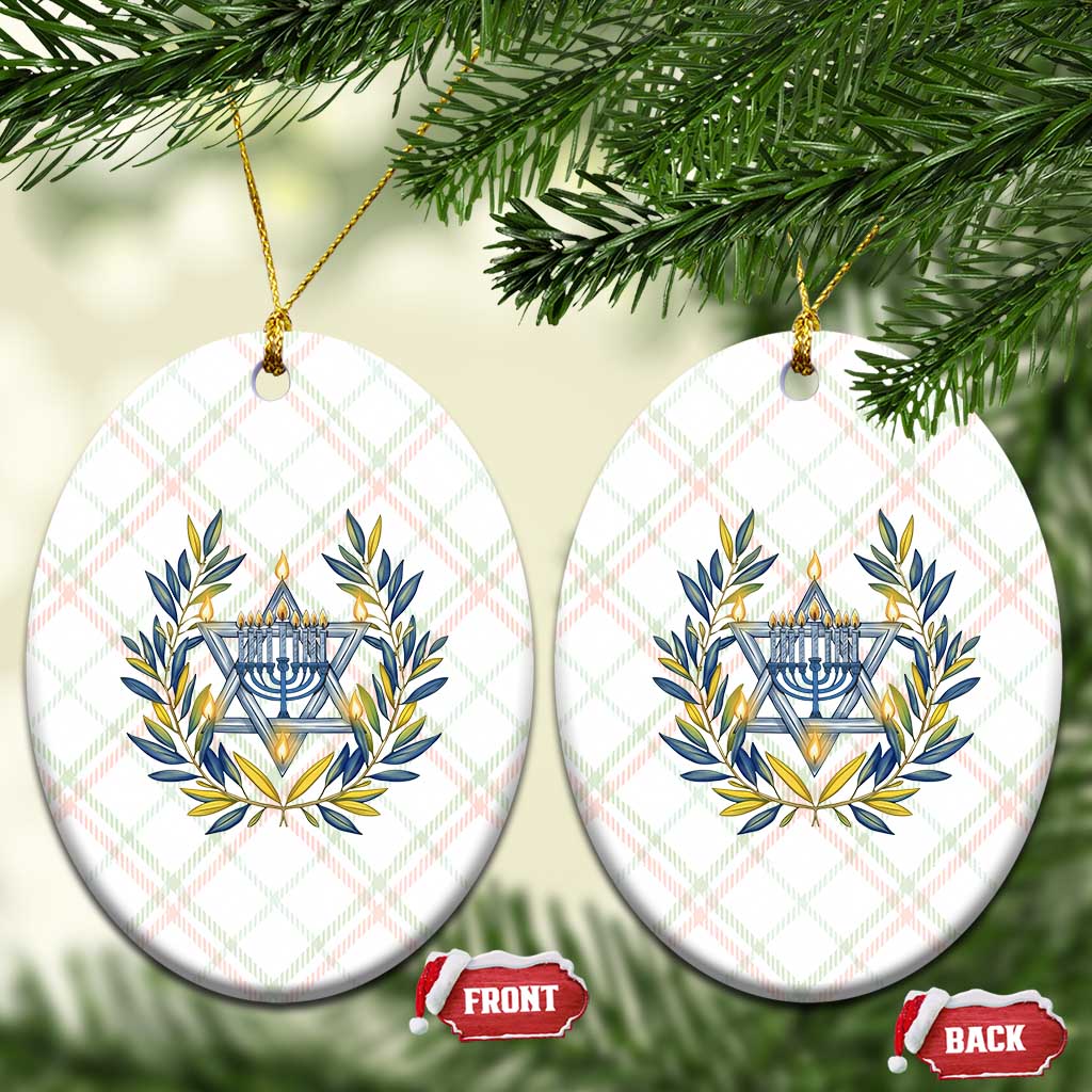Hanukkah Flower Menorah Star Of David Ceramic Ornament Gift For Women TS12 Print Your Wear