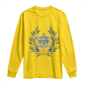 Hanukkah Flower Menorah Star Of David Long Sleeve Shirt Gift For Women TS12 Daisy Print Your Wear