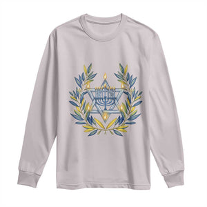 Hanukkah Flower Menorah Star Of David Long Sleeve Shirt Gift For Women TS12 Ice Gray Print Your Wear