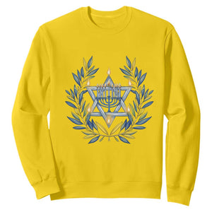 Hanukkah Flower Menorah Star Of David Sweatshirt Gift For Women TS12 Daisy Print Your Wear