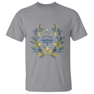 Hanukkah Flower Menorah Star Of David T Shirt Gift For Women TS12 Sport Gray Print Your Wear