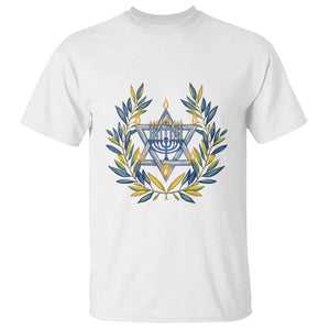 Hanukkah Flower Menorah Star Of David T Shirt Gift For Women TS12 White Print Your Wear