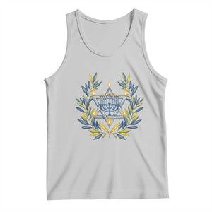 Hanukkah Flower Menorah Star Of David Tank Top Gift For Women TS12 Ash Print Your Wear