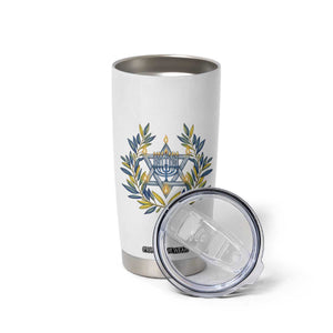 Hanukkah Flower Menorah Star Of David Tumbler Cup Gift For Women TS12 Print Your Wear