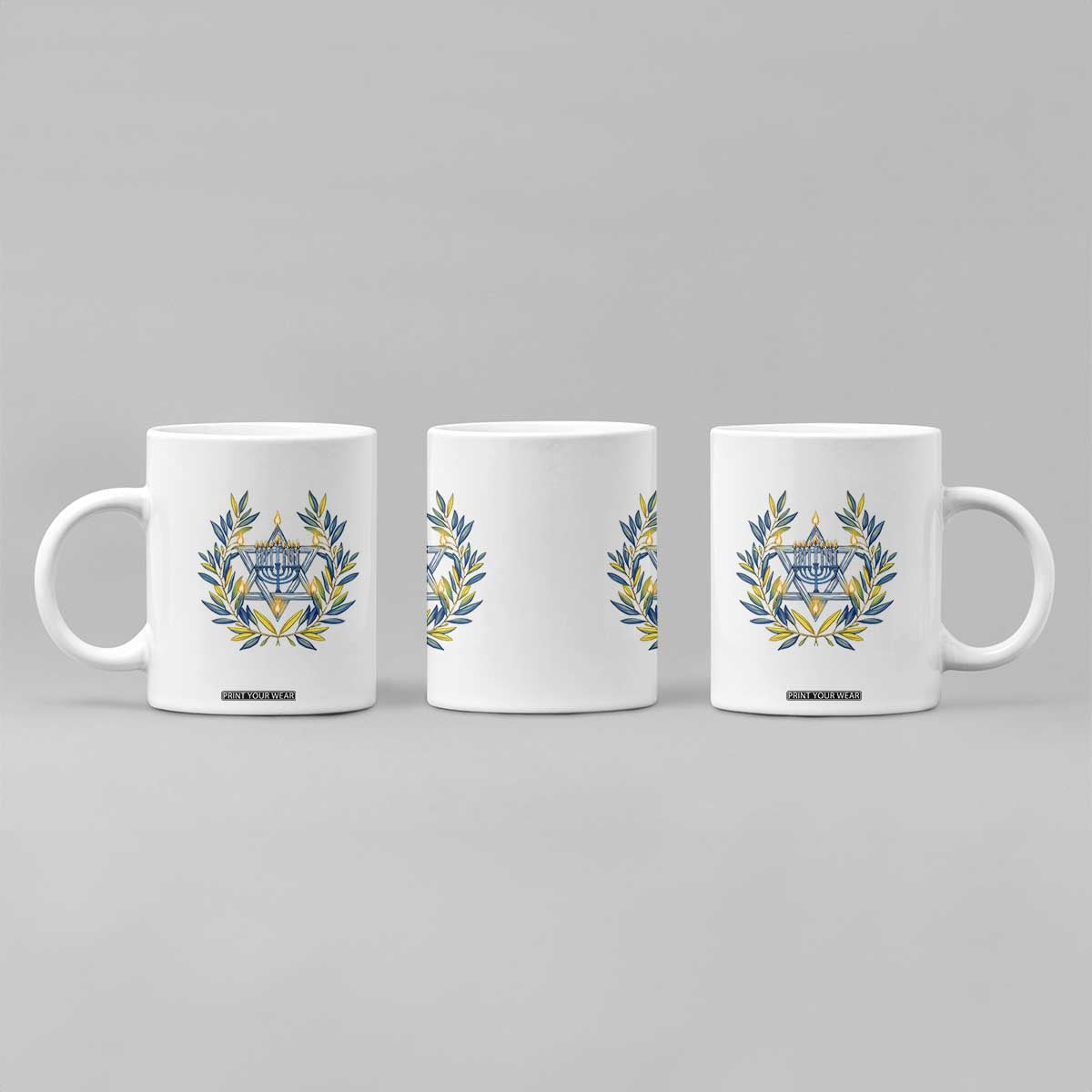 Hanukkah Flower Menorah Star Of David Coffee Mug Gift For Women TS12 Print Your Wear
