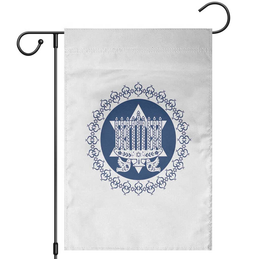 Hanukkah Vintage Menorah Peace Doves Garden Flag Festival Of Lights Gift TS12 White Print Your Wear