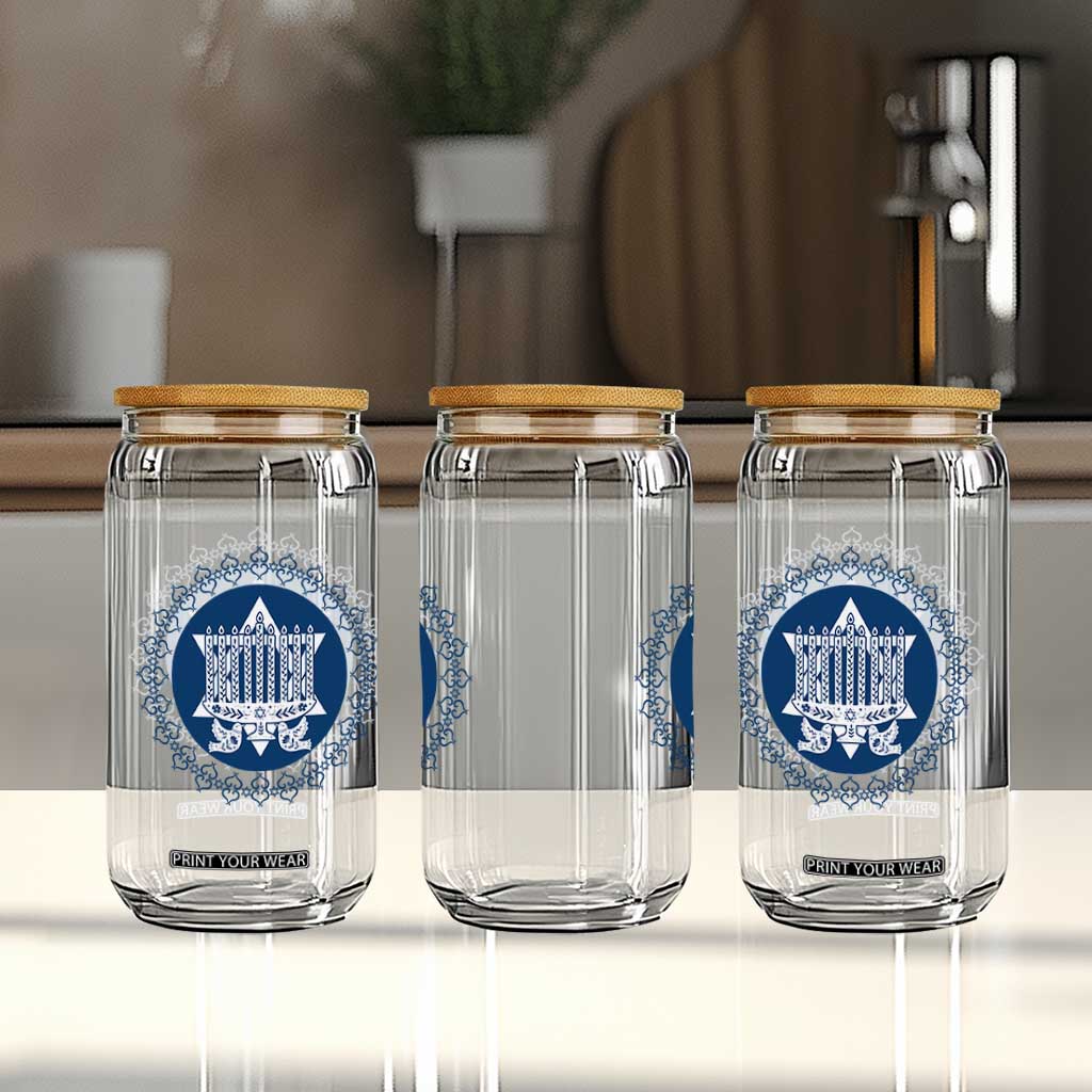 Hanukkah Vintage Menorah Peace Doves Glass Can Festival Of Lights Gift TS12 Print Your Wear