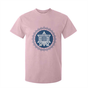 Hanukkah Vintage Menorah Peace Doves T Shirt For Kid Festival Of Lights Gift TS12 Light Pink Print Your Wear