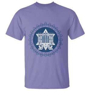 Hanukkah Vintage Menorah Peace Doves T Shirt Festival Of Lights Gift TS12 Violet Print Your Wear