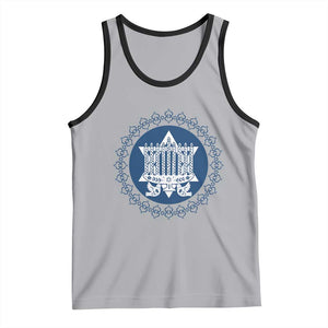 Hanukkah Vintage Menorah Peace Doves Tank Top Festival Of Lights Gift TS12 Athletic Heather Black Print Your Wear