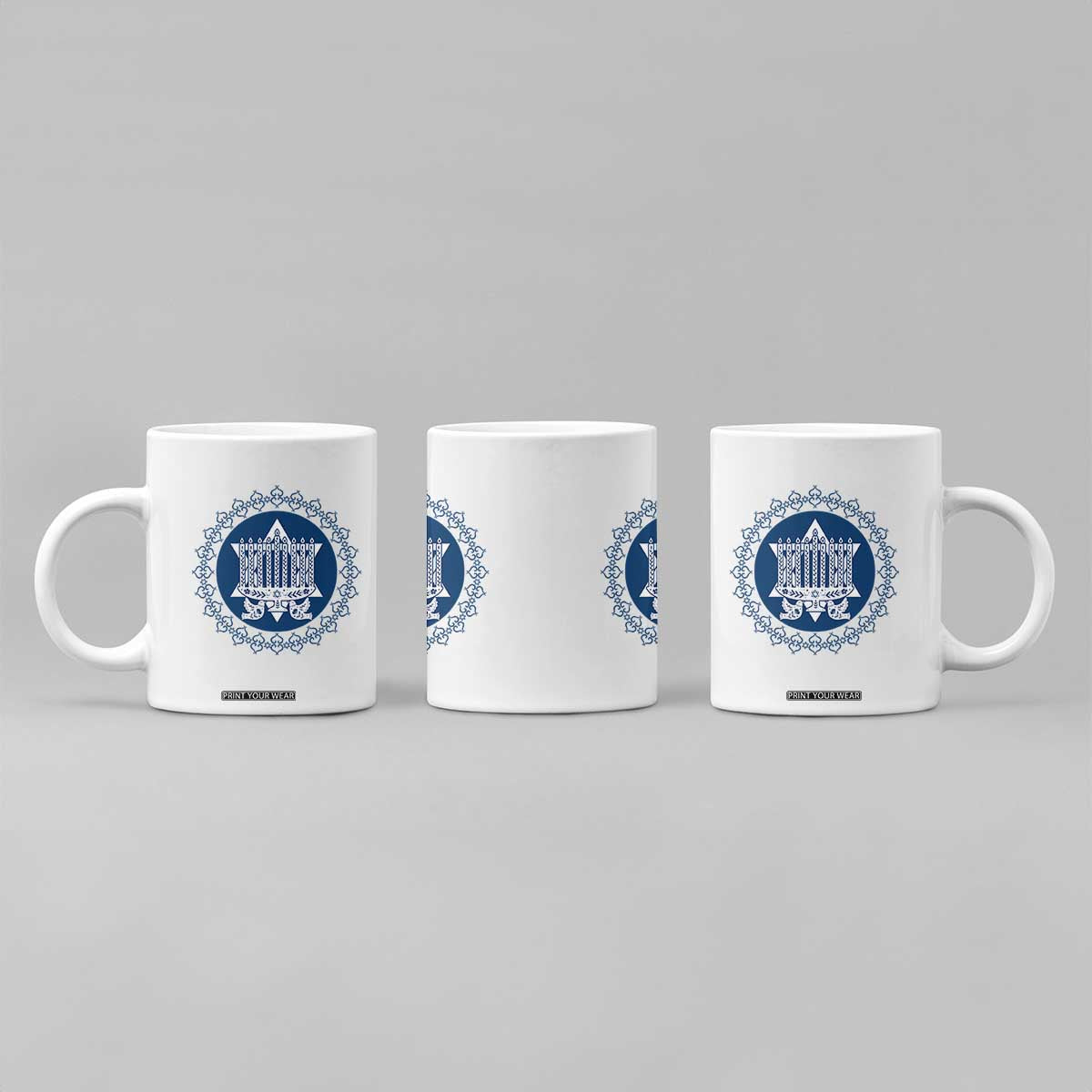Hanukkah Vintage Menorah Peace Doves Coffee Mug Festival Of Lights Gift TS12 Print Your Wear