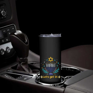 Funny Hanukkah Skinny Tumbler Lets Get Lit Jewish Holiday Gift TS12 Print Your Wear