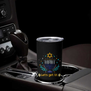 Funny Hanukkah Tumbler Cup Lets Get Lit Jewish Holiday Gift TS12 Print Your Wear