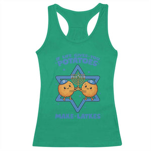 Funny Hanukkah Gift Racerback Tank Top If Life Gives You Potatoes Make Latkes TS12 Irish Green Print Your Wear