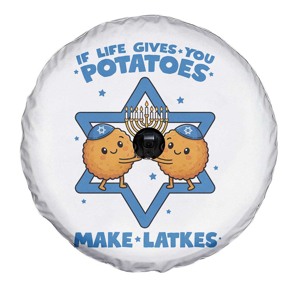 Funny Hanukkah Gift Spare Tire Cover If Life Gives You Potatoes Make Latkes TS12 Print Your Wear