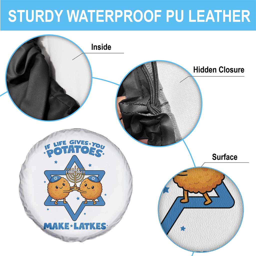 Funny Hanukkah Gift Spare Tire Cover If Life Gives You Potatoes Make Latkes TS12 Print Your Wear