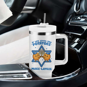 Funny Hanukkah Gift Tumbler With Handle If Life Gives You Potatoes Make Latkes TS12 Print Your Wear