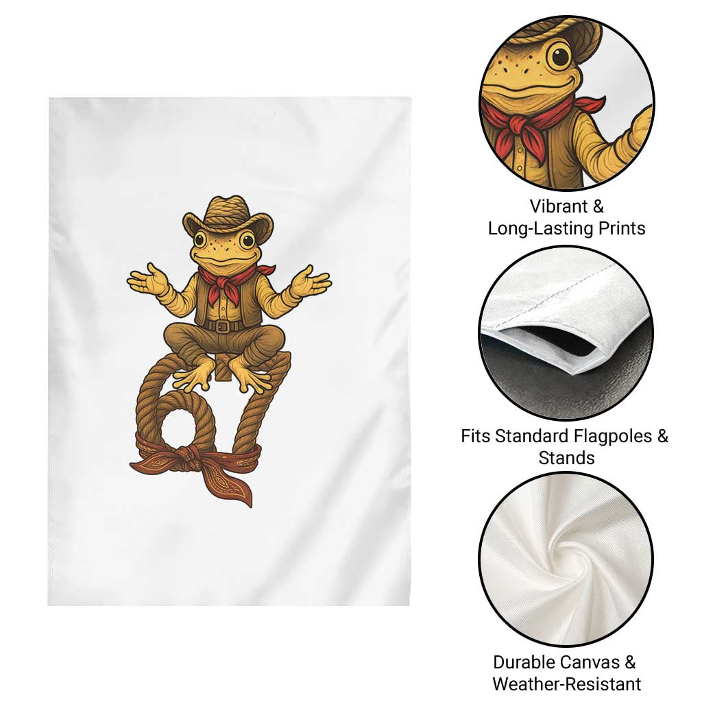 Funny Frog Cowboy Six Seven Meme Garden Flag 67 Doot Doot Western Animal Trend Gift TS12 Print Your Wear