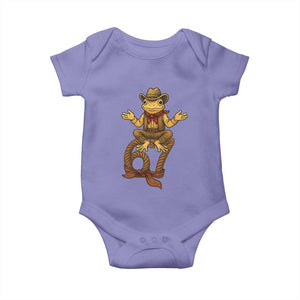 Funny Frog Cowboy Six Seven Meme Baby Onesie 67 Doot Doot Western Animal Trend Gift TS12 Violet Print Your Wear