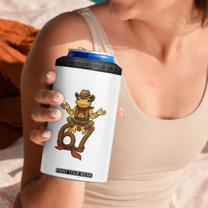 Funny Frog Cowboy Six Seven Meme 4 in 1 Can Cooler Tumbler 67 Doot Doot Western Animal Trend Gift TS12 Print Your Wear