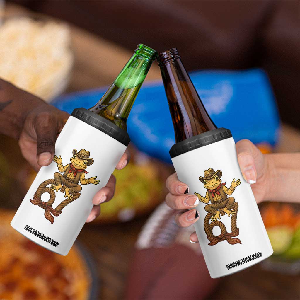 Funny Frog Cowboy Six Seven Meme 4 in 1 Can Cooler Tumbler 67 Doot Doot Western Animal Trend Gift TS12 Print Your Wear