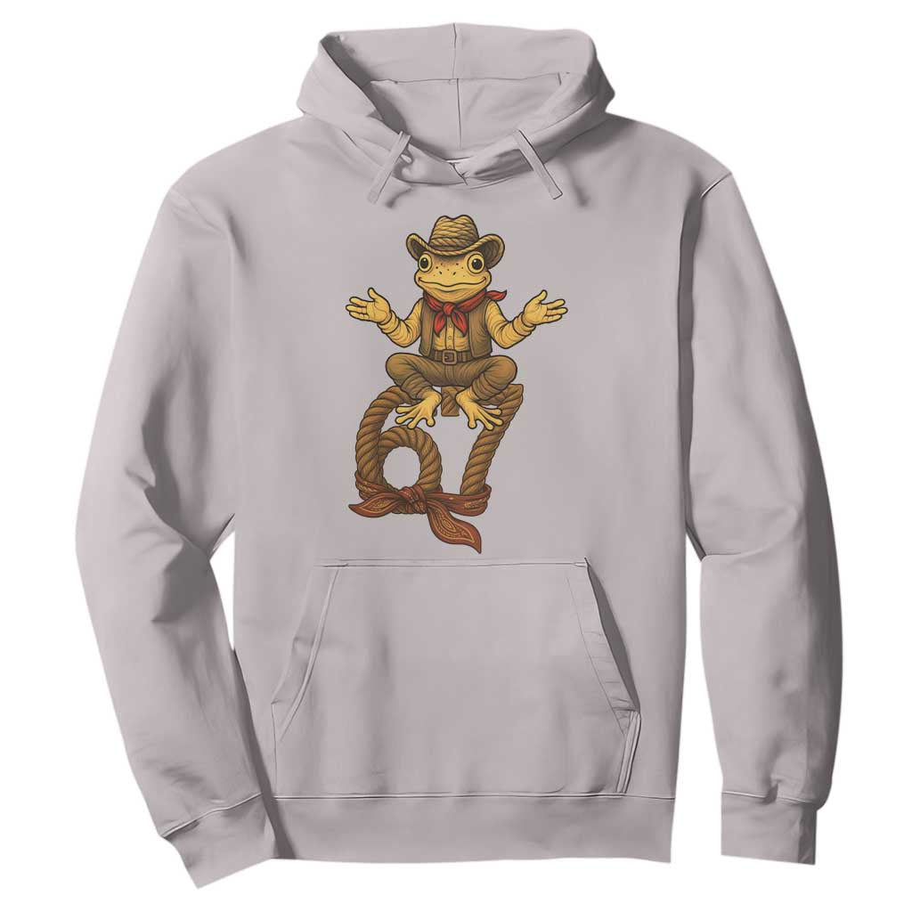 Funny Frog Cowboy Six Seven Meme Hoodie 67 Doot Doot Western Animal Trend Gift TS12 Ice Gray Print Your Wear