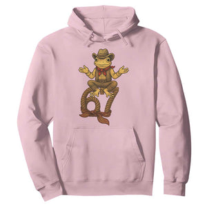 Funny Frog Cowboy Six Seven Meme Hoodie 67 Doot Doot Western Animal Trend Gift TS12 Light Pink Print Your Wear