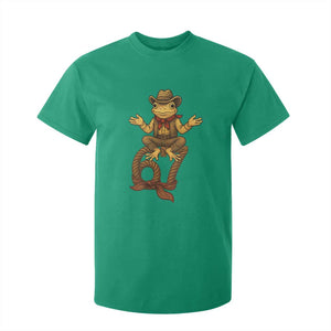 Funny Frog Cowboy Six Seven Meme T Shirt For Kid 67 Doot Doot Western Animal Trend Gift TS12 Irish Green Print Your Wear