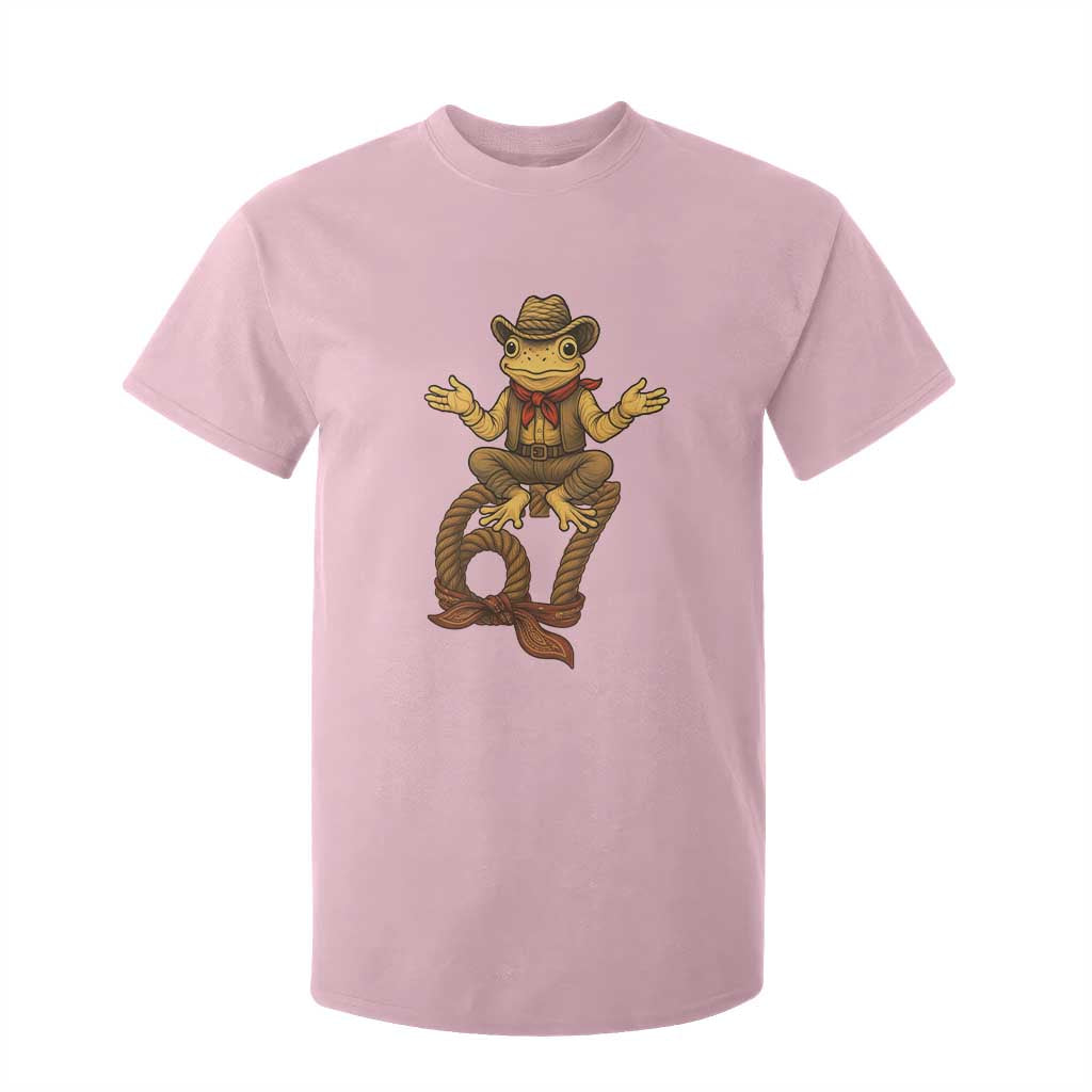 Funny Frog Cowboy Six Seven Meme T Shirt For Kid 67 Doot Doot Western Animal Trend Gift TS12 Light Pink Print Your Wear