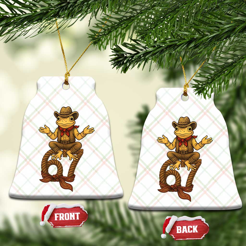 Funny Frog Cowboy Six Seven Meme Ceramic Ornament 67 Doot Doot Western Animal Trend Gift TS12 Print Your Wear