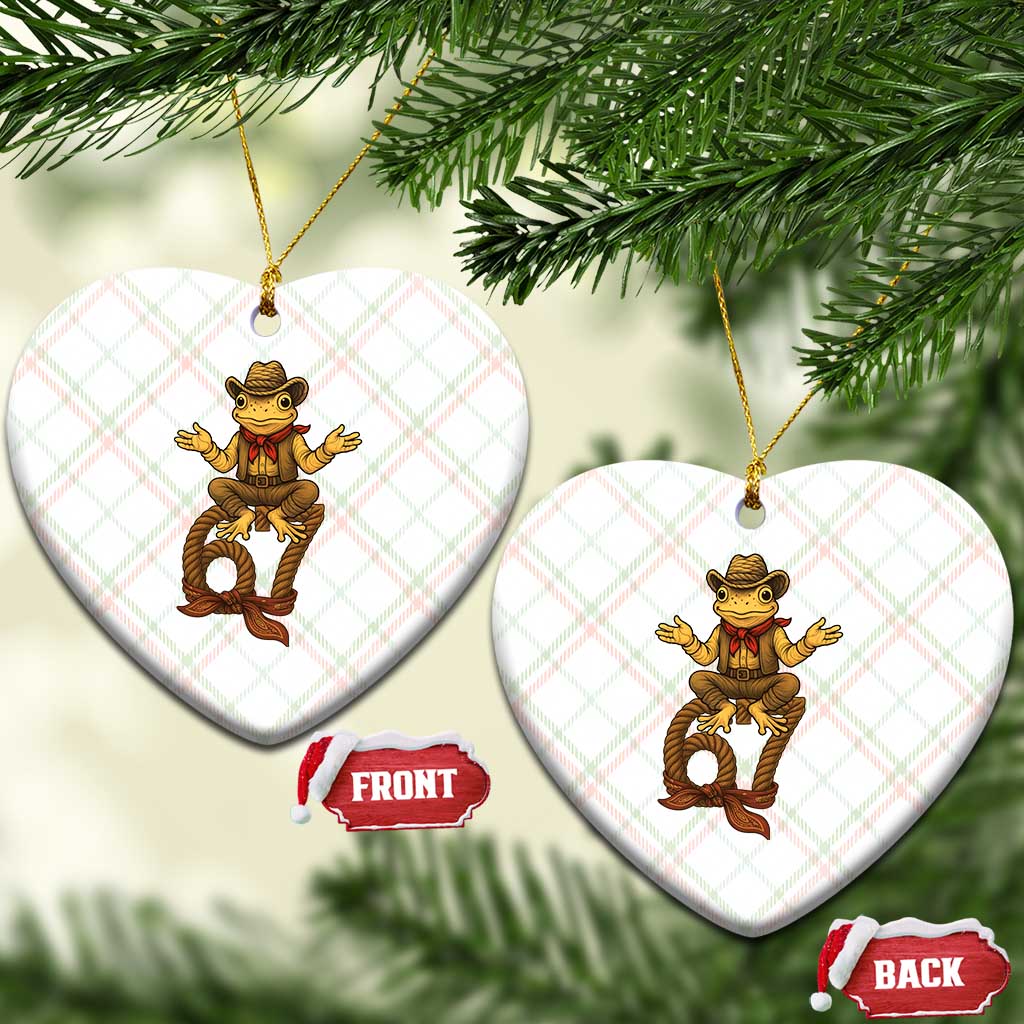 Funny Frog Cowboy Six Seven Meme Ceramic Ornament 67 Doot Doot Western Animal Trend Gift TS12 Print Your Wear