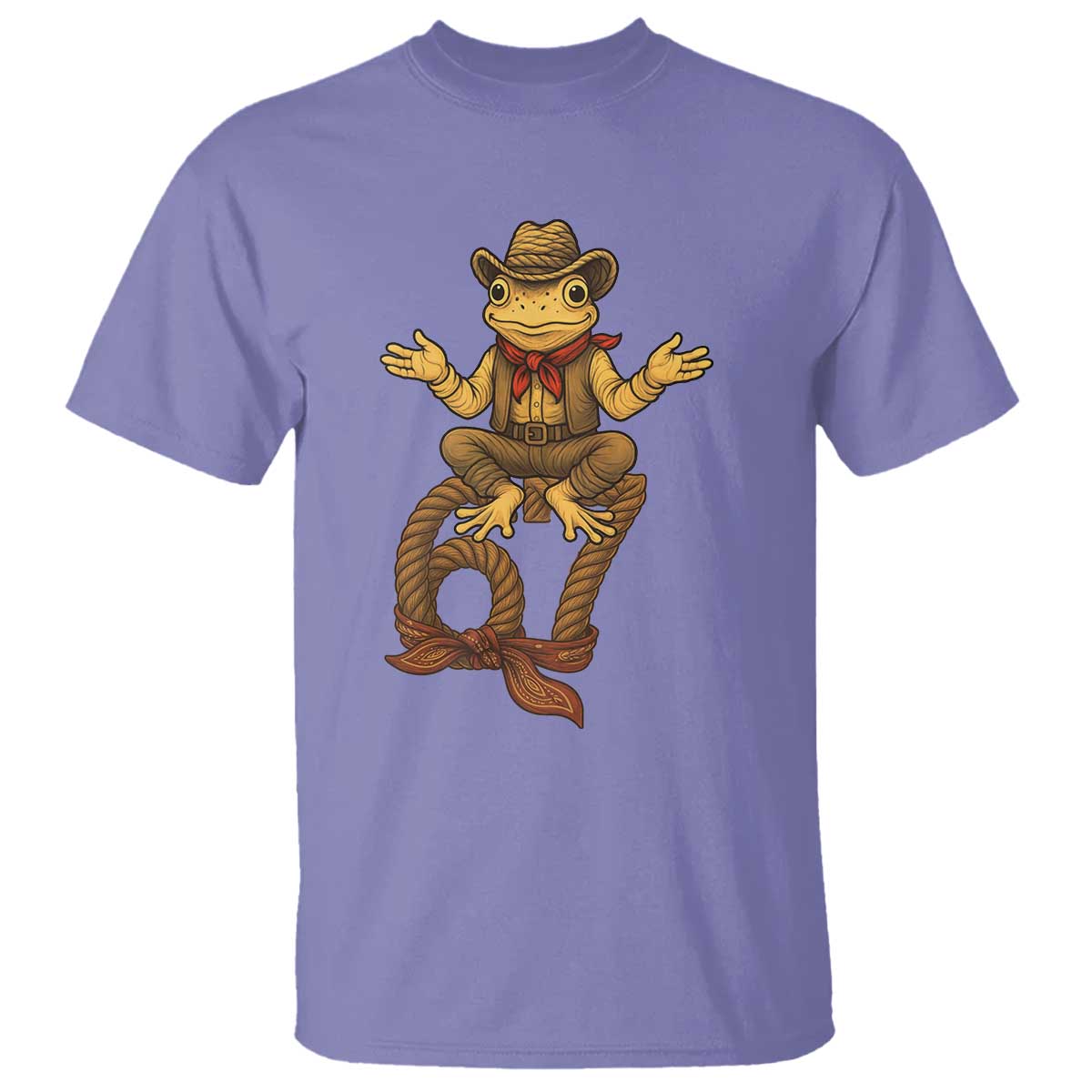 Funny Frog Cowboy Six Seven Meme T Shirt 67 Doot Doot Western Animal Trend Gift TS12 Violet Print Your Wear