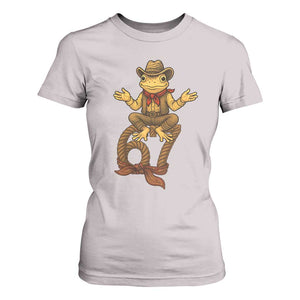 Funny Frog Cowboy Six Seven Meme T Shirt For Women 67 Doot Doot Western Animal Trend Gift TS12 Ice Gray Print Your Wear