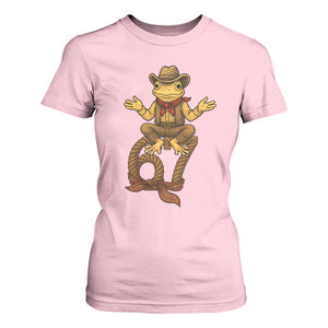 Funny Frog Cowboy Six Seven Meme T Shirt For Women 67 Doot Doot Western Animal Trend Gift TS12 Light Pink Print Your Wear