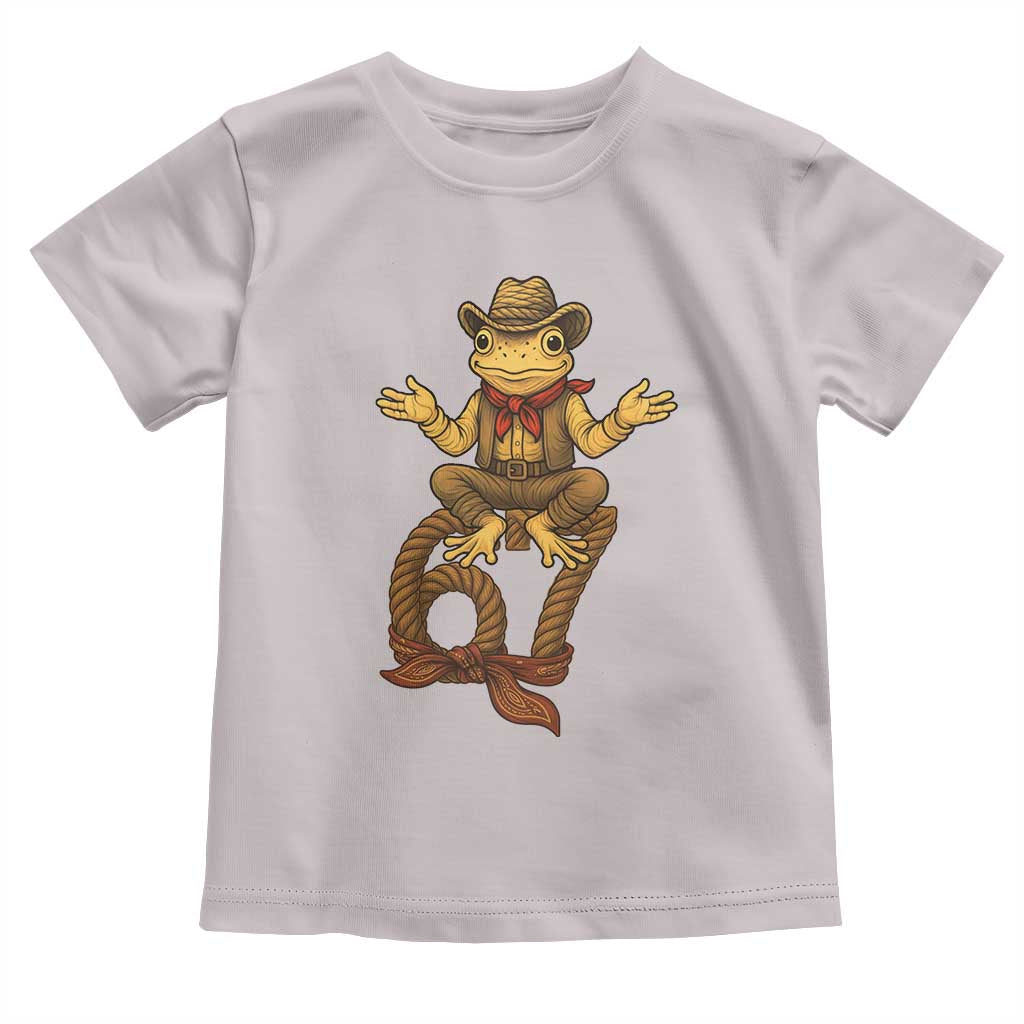 Funny Frog Cowboy Six Seven Meme Toddler T Shirt 67 Doot Doot Western Animal Trend Gift TS12 Ice Gray Print Your Wear