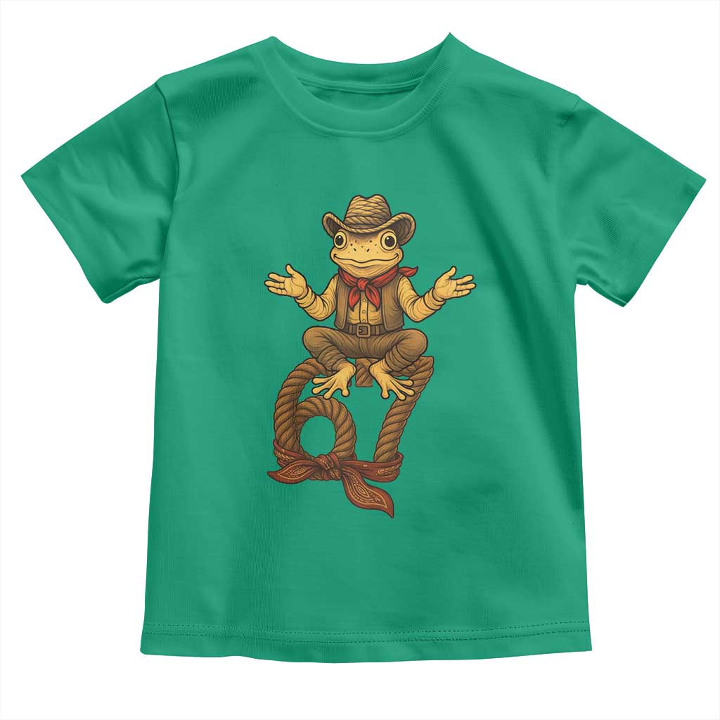 Funny Frog Cowboy Six Seven Meme Toddler T Shirt 67 Doot Doot Western Animal Trend Gift TS12 Irish Green Print Your Wear