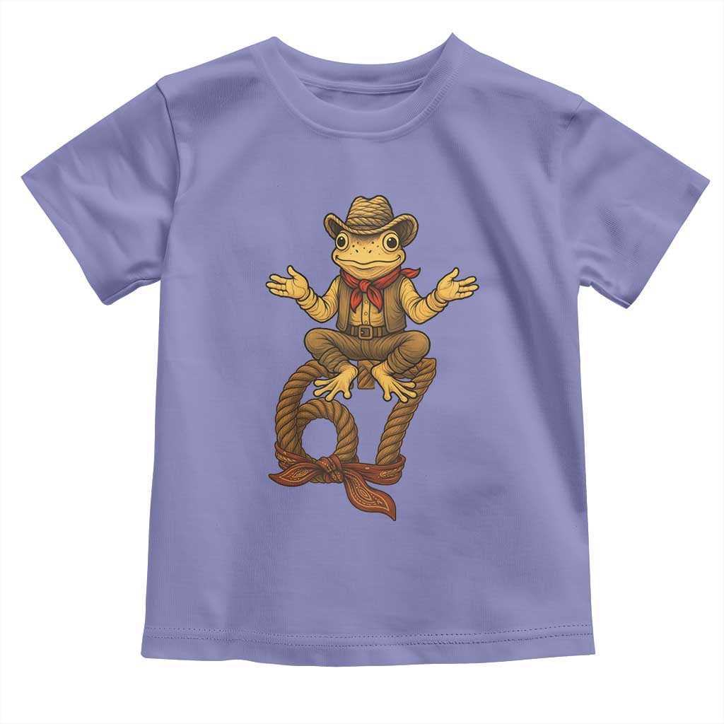 Funny Frog Cowboy Six Seven Meme Toddler T Shirt 67 Doot Doot Western Animal Trend Gift TS12 Violet Print Your Wear
